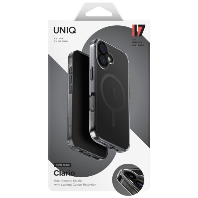 UNIQ Clario Case for iPhone 17 Magclick Charging Black - imagine 5