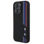 BMW BMHMP16L23SCUK iPhone 16 Pro 6.3" black hardcase Silicone Cut Tricolor Lines MagSafe - imagine 2