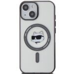 Karl Lagerfeld KLHMP15SHCHNOTK iPhone 15/ 14 / 13 6.1" transparent hardcase IML Choupette`s Head Mag - imagine 3