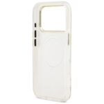 Guess IML Glitter Flowers Triangle MagSafe Case for iPhone 17 Pro White - imagine 7