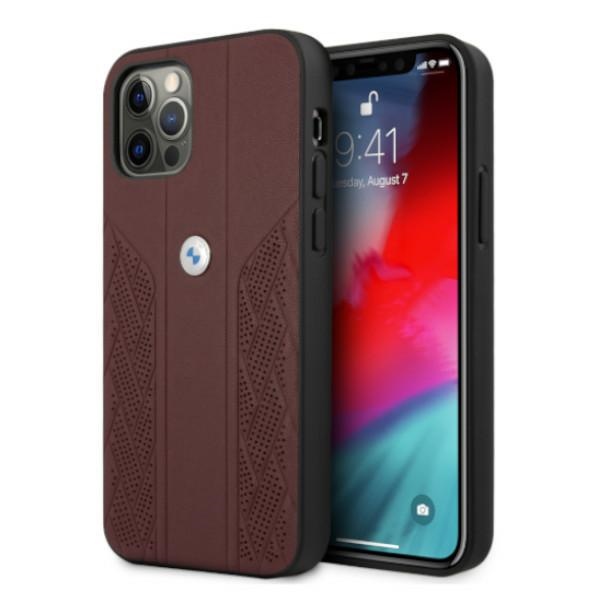 cps-ba7bdb707554f2407dfa87ee13cc3473-2025-12-06-04-07-14 BMW BMHCP12MRSPPR iPhone 12 / 12 Pro 6,1" red hardcase Leather Curve Perforate - imagine 1