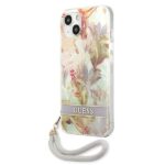 Guess GUHCP13MHFLSU iPhone 13 / 14 / 15 6,1" purple hardcase Flower Strap - imagine 2