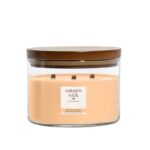 WoodWick Nature's Wick Bergamot & Neroli Large | Scented candle | 3 wooden wicks, 433g