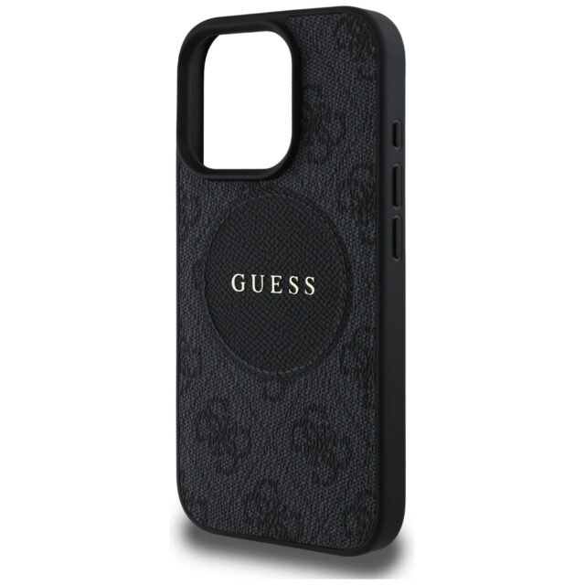 Case Guess 4G Circle Classic Logo MagSafe for iPhone 16 Pro black - imagine 6