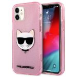 Karl Lagerfeld KLHCP12SCHTUGLP iPhone 12 mini 5,4"pink hardcase Glitter Choupette