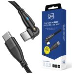 Cable 3MK Hyper Cable N-SERIES USB-C to USB-C 2m 20V/3A 60W rotating black