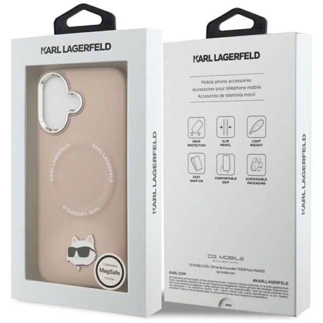 Karl Lagerfeld Choupette Pin MagSafe Case for iPhone 17 Pink - imagine 8