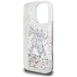 Case Karl Lagerfeld Liquid Glitter       Choupette Logo for iPhone 16 Pro transparent - imagine 7