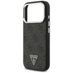 Case Guess 4G Triangle Logo MagSafe for iPhone 17 Pro black silver - imagine 6