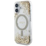 Guess HC Resin Bottom Glitter case for iPhone 16 MagSafe gold - imagine 2