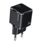 USAMS Wall Charger 1xUSB-C T42 mini 25W (only head) Super SI 5V-3A PD3.0 Fast Charging black CC1