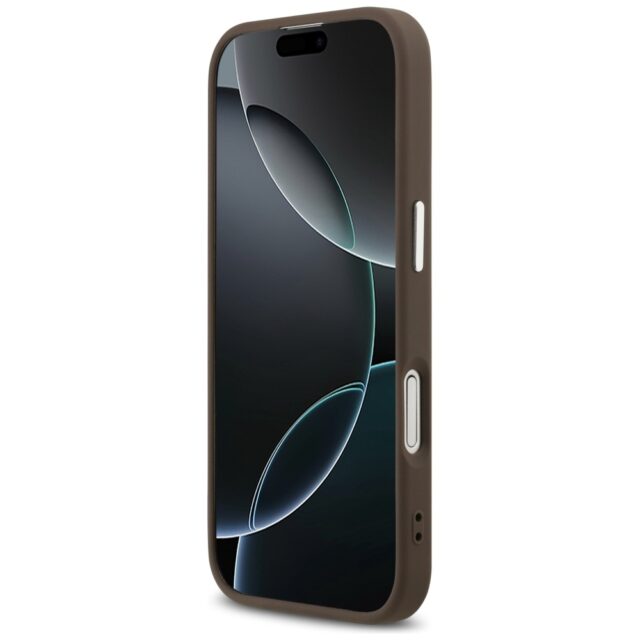 Case Guess 4G Triangle Logo MagSafe for iPhone 17 brown - imagine 5