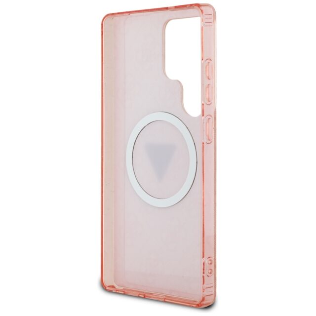 Case Guess 4G Glitter Triangle Buttons MagSafe for Samsung Galaxy S25 Ultra pink - imagine 7