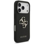 Guess Grained Big 4G & Classic Logo case for iPhone 17 Pro black - imagine 4
