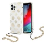 Guess GUHCP12MKSPEGO iPhone 12/12 Pro 6,1" gold hardcase Peony Chain Collection