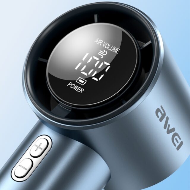 Handheld Fan AWEI F38 MINI Blue - imagine 2