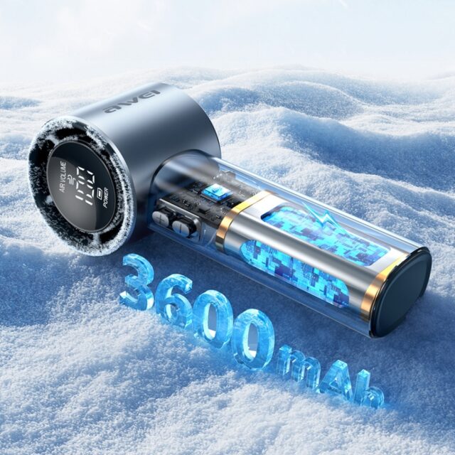 Handheld Fan AWEI F38 MINI Blue - imagine 5