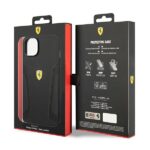 Ferrari FEHCP14MRBUK iPhone 14 Plus / 15 Plus 6.7" black hardcase Leather Stamp Sides - imagine 8