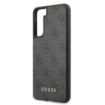 Guess GUHCS21SG4GFGR S21 G991grey hard case 4G Metal Gold Logo - imagine 6