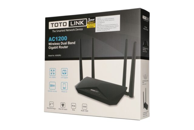 Totolink A3002RU | WiFi Router | AC1200, Dual Band, MU-MIMO, 5x RJ45 1000Mb/s, 1x USB - imagine 10