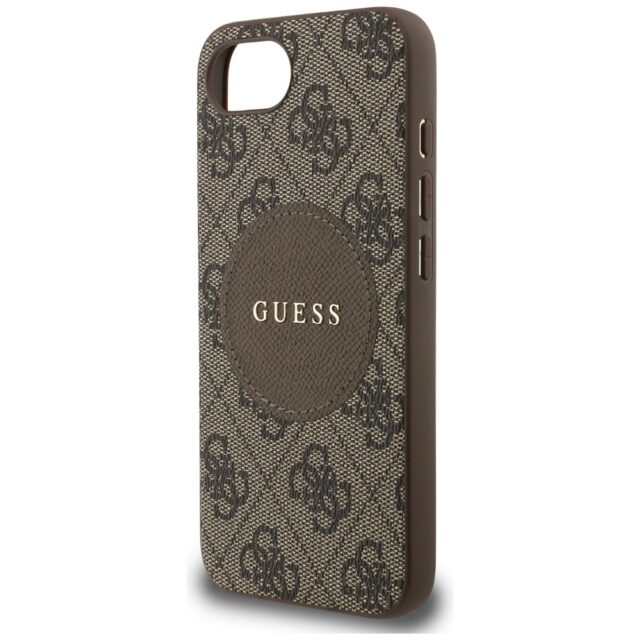 Case Guess 4G Circle Classic Logo MagSafe for iPhone 16e brown - imagine 6
