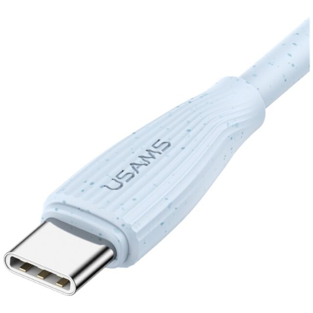 Cable USAMS Green Series SJ714 18W 3A USB-A to USB-C 1m pink - imagine 3