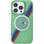 BMW BMHMP15LHDTN iPhone 15 Pro 6.1" green hardcase M Tricolor Stripes MagSafe - imagine 3