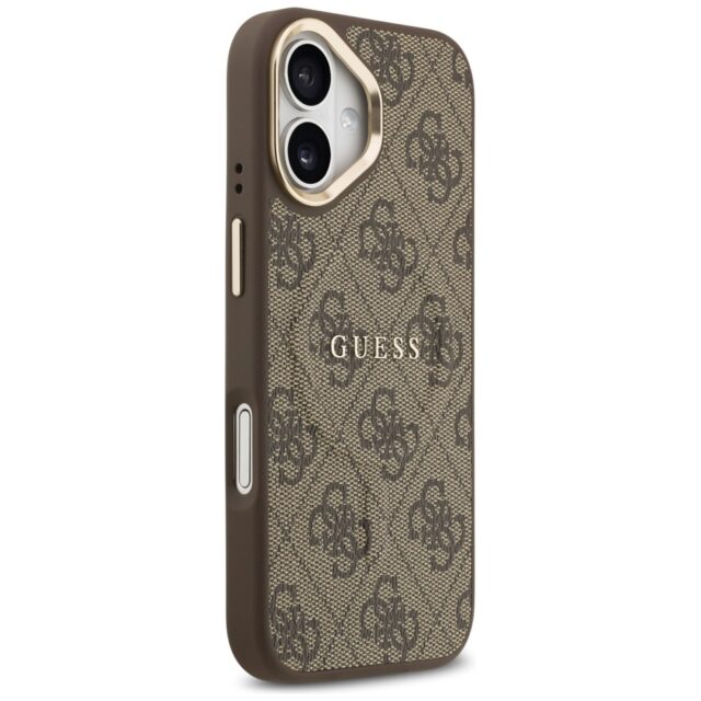 Case Guess 4G PU Classic Logo MagSafe for iPhone 17 brown - imagine 4
