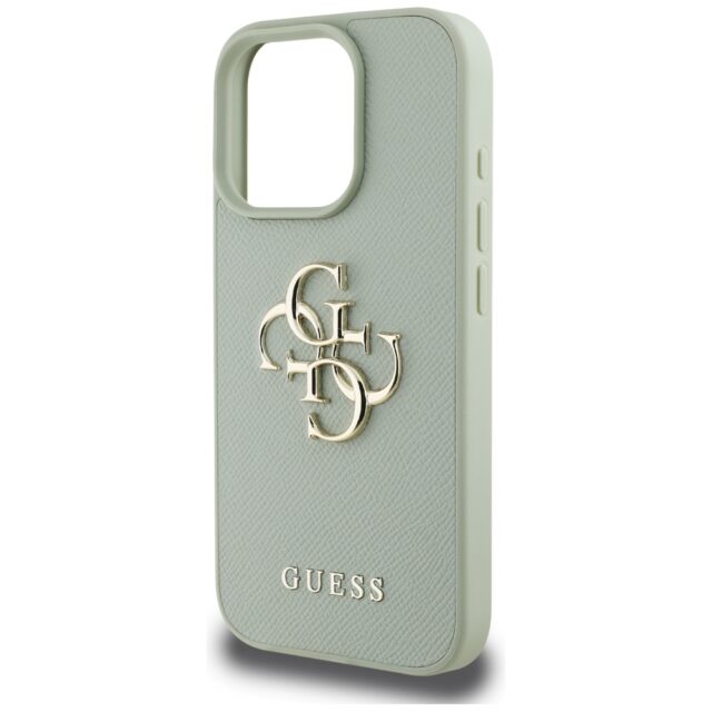 Case Guess Grained Big 4G Logo Small Classic Logo for iPhone 16 Pro green - imagine 6