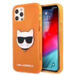 Karl Lagerfeld KLHCP12MCHTRO iPhone 12/12 Pro 6,1" orange hardcase Glitter Choupette Flu