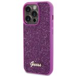 Guess GUHCP15LPMSDGSF iPhone 15 Pro 6.1" fuschia hardcase Disco Metal Script - imagine 2
