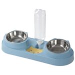 Extralink Pets Double Dog Cat Bowl, Water Food Dispenser Bowl with Water Feeder pet-821 - imagine 2