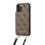 Guess GUHCP12MCB4GB iPhone 12 / 12 Pro 6,1" brown hardcase 4G Crossbody Cardslot