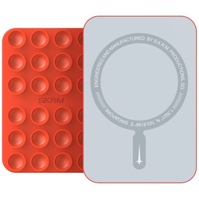 Universal suction cup Skinarma Stax MagSafe for phone orange - imagine 2