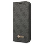 Guess GUBKP14SHG4SHK iPhone 14 / 15 / 13 6.1" black book 4G Vintage Gold Logo