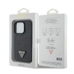 Guess GUHCP15LPCRTHCK iPhone 15 Pro 6.1" black hardcase Croco Triangle Metal Logo - imagine 8