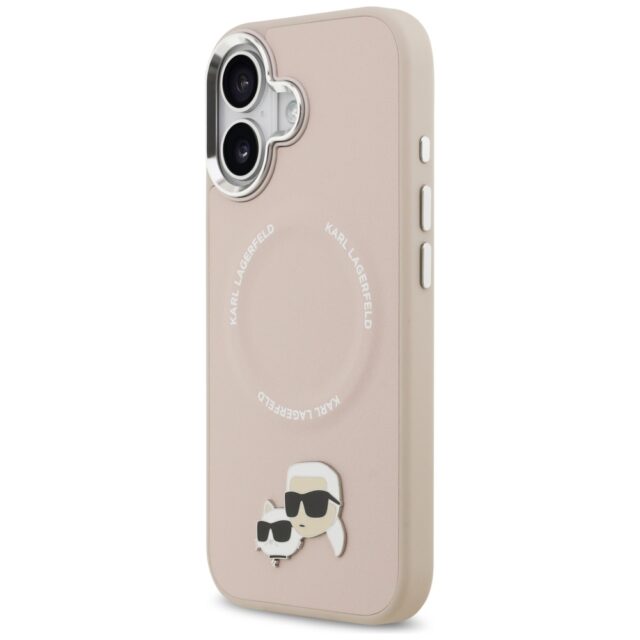 Karl Lagerfeld Karl & Choupette Pins MagSafe Case for iPhone 17 Pink - imagine 2