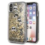 Karl Lagerfeld KLHCPXROGO iPhone X/Xs black & gold hard case Glitter