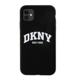 DKNY DKHMN61SNYACH iPhone 11 / Xr 6.1" black hardcase Liquid Silicone White Printed Logo MagSafe - imagine 3