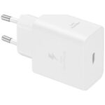 Samsung T4511 PD 45W wall charger with USB-C/USB-C 5A battery white