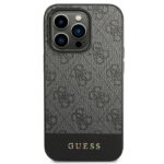 Guess GUHCP14LG4GLGR iPhone 14 Pro 6,1" grey hard case 4G Stripe Collection - imagine 3