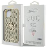 Guess GUHCP15SPSP4LGD iPhone 15 / 14 /13 6.1" gold hardcase Perforated 4G Glitter - imagine 8