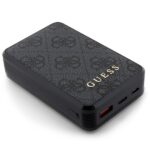 Guess Powerbank 18W GUPB10DP4GEGK 10000mAh black 4G Leather Metal Logo - imagine 3