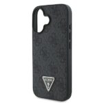 Guess GUHCP16SP4TDPK iPhone 16 6.1" black hardcase Leather 4G Triangle Strass MagSafe - imagine 6