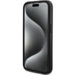 Guess GUHMP15XG4GFRK iPhone 15 Pro Max 6.7" black hardcase 4G Collection Leather Metal Logo Ma - imagine 5