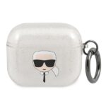 Karl Lagerfeld KLA3UKHGS AirPods 3 cover silver Glitter Karl`s Head