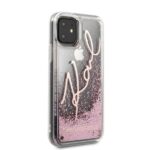 Karl Lagerfeld KLHCN61TRKSRG iPhone 11 6,1" / Xr rose gold Glitter Signature - imagine 3