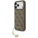 Guess 4G Charms Collection MagSafe case for iPhone 17 Pro Max brown