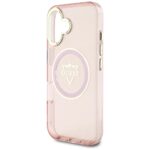 Case Guess IML Metal Mountain Logo MagSafe for iPhone 16 pink - imagine 6