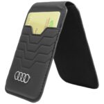 Audi Leather Wallet Card Slot Stand black MagSafe AU-MSCH-GT/D3-BK - imagine 4